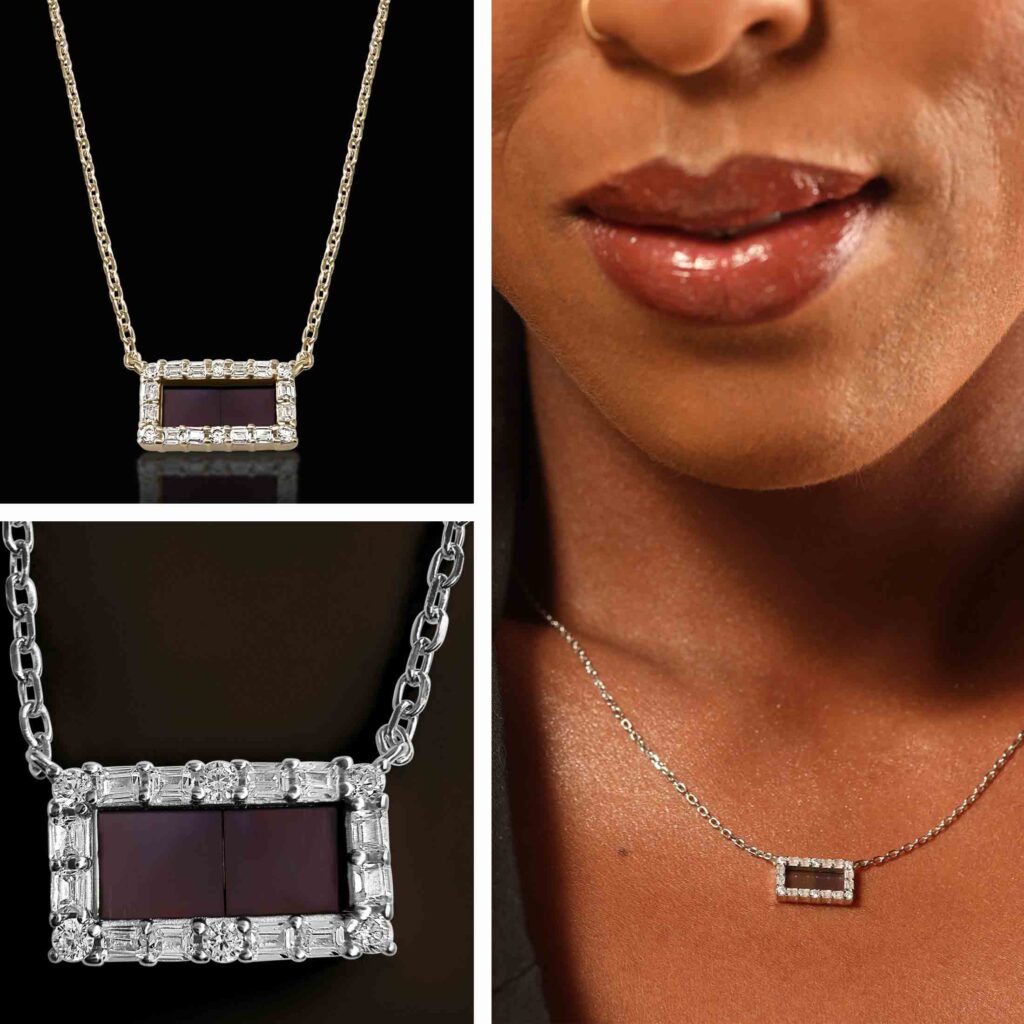 Entire Bible Jewelry Encrusted Double Rectangle Pendant With Holy Bible My Nano Jewelry